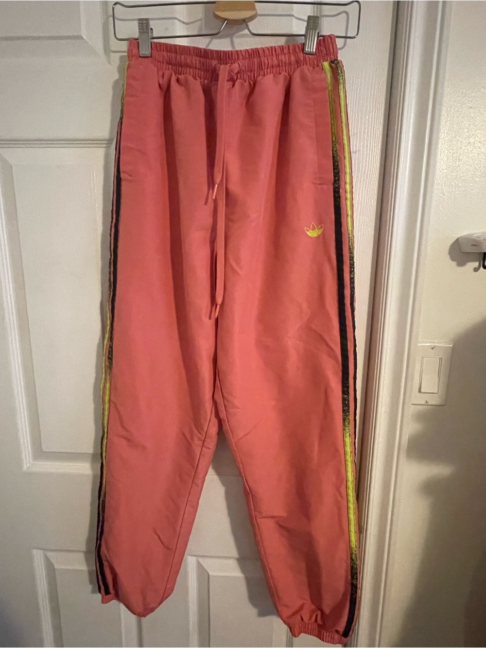Adidas Coral Track Pants with Side Stripe